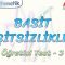 BASİT EŞİTSİZLİKLER / ÖĞRETİCİ TEST – 3