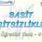 BASİT EŞİTSİZLİKLER / ÖĞRETİCİ TEST – 4