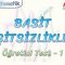 BASİT EŞİTSİZLİKLER / ÖĞRETİCİ TEST – 1