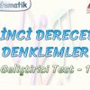 BİRİNCİ DERECEDEN DENKLEMLER / GELİŞTİRİCİ TEST – 1