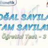 DOĞAL SAYILAR – TAM SAYILAR / ÖĞRETİCİ TEST – 3