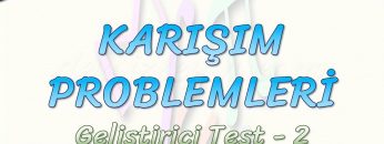 KARIŞIM PROBLEMLERİ / GELİŞTİRİCİ TEST – 2