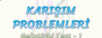 KARIŞIM PROBLEMLERİ / GELİŞTİRİCİ TEST – 1