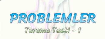 PROBLEMLER / TARAMA TESTİ – 1