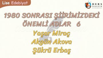 1980 SONRASI ŞİİRİMİZDEKİ ÖNEMLİ ADLAR – 5