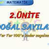1er 1er 100e KADAR SAYALIM