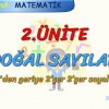 20den GERİYE 2şer 2şer SAYALIM