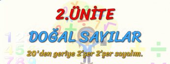 20den GERİYE 2şer 2şer SAYALIM