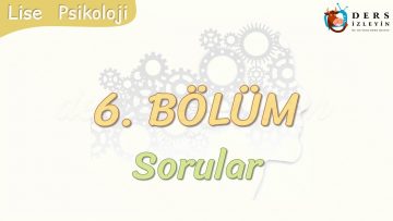 6. BÖLÜM / SORULAR
