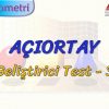 AÇIORTAY / GELİŞTİRİCİ TEST – 3 (TYT)