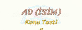 AD / KONU TESTİ – 2