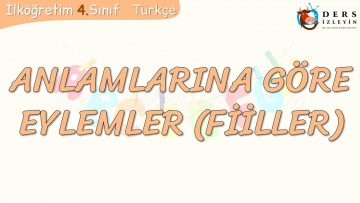 ANLAMLARINA GÖRE EYLEMLER