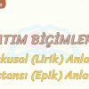 ANLATIM BİÇİMLERİ – 10 / DESTANSI ANLATIM – COŞKUSAL ANLATIM