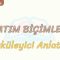 ANLATIM BİÇİMLERİ – 2 / ÖYKÜLEYİCİ ANLATIM