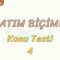 ANLATIM BİÇİMLERİ / KONU TESTİ – 4