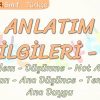 ANLATIM BİLGİLERİ – 2