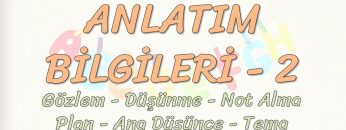 ANLATIM BİLGİLERİ – 2