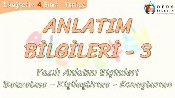ANLATIM BİLGİLERİ – 3