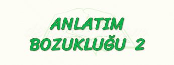 ANLATIM BOZUKLUĞU – 2