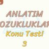 ANLATIM BOZUKLUKLARI / KONU TESTİ – 3
