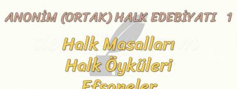 ANONİM HALK EDEBİYATI – 1