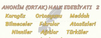 ANONİM HALK EDEBİYATI – 2