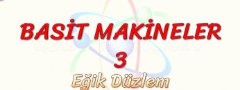BASİT MAKİNELER – 3 / EĞİK DÜZLEM