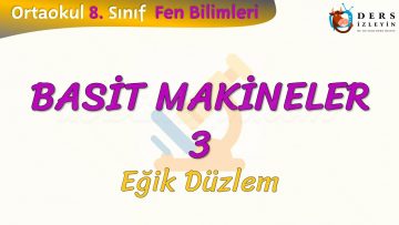 BASİT MAKİNELER – 3 / EĞİK DÜZLEM