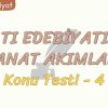BATI EDEBİYATI VE SANAT AKIMLARI / KONU TESTİ – 4