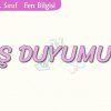 BEŞ DUYUMUZ-1