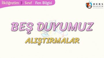 BEŞ DUYUMUZ-ALIŞTIRMALAR