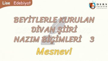 BEYİTLERLE KURULAN DİVAN ŞİİRİ NAZIM BİÇİMLERİ – 3 / MESNEVİ