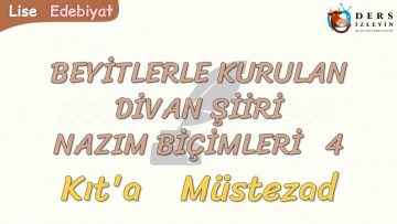 BEYİTLERLE KURULAN DİVAN ŞİİRİ NAZIM BİÇİMLERİ – 4 / KITA – MÜSTEZAD