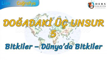 BİTKİLER – DÜNYA DA BİTKİLER (DOĞADAKİ ÜÇ UNSUR – 5) -TYT