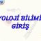 BİYOLOJİ BİLİMİNE GİRİŞ
