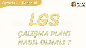 ÇALIŞMA PLANI NASIL OLMALI-LGS