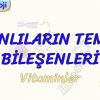 CANLILARIN TEMEL BİLEŞENLERİ  / VİTAMİNLER