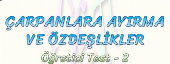 ÇARPANLARA AYIRMA VE ÖZDEŞLİKLER / ÖĞRETİCİ TEST – 2