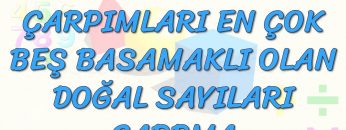 ÇARPIMLARI EN ÇOK BEŞ BASAMAKLI OLAN DOĞAL SAYILARI ÇARPMA