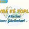 ÇEVRE VE TOPLUM / AFETLER – SORU ÇÖZÜMLERİ – 1