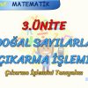 ÇIKARMA İŞLEMİNİ TANIYALIM