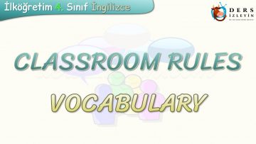 CLASSROOM RULES / VOCABULARY