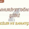 CUMHURİYET DÖNEMİ ŞİİRİ /  MAVİCİLER VE SANATÇILARI