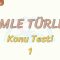 CÜMLE TÜRLERİ – KONU TESTİ – 1