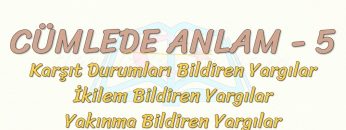 CÜMLEDE ANLAM – 5