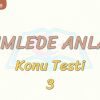 CÜMLEDE ANLAM / KONU TESTİ – 3