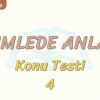 CÜMLEDE ANLAM / KONU TESTİ – 4