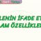 CÜMLENİN İFADE ETTİĞİ ANLAM ÖZELLİKLERİ – 1
