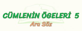 CÜMLENİN ÖGELERİ – 5 / ARA SÖZ