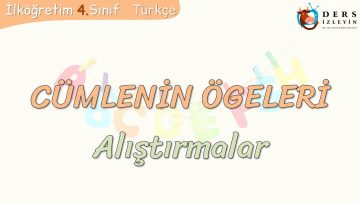 CÜMLENİN ÖGELERİ / ALIŞTIRMALAR